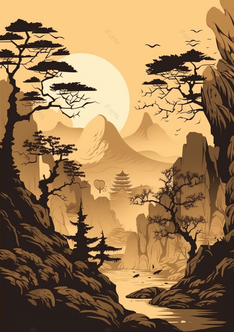 中国风二十四节气背景,插画/手绘图,插画/手绘图库,插画/手绘图下载,插画/手绘